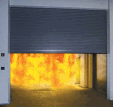 storage unit door with fire